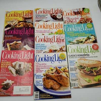 Cooking Light Magazine 2009 LOT of 10 Healthy Cuisine Cooking Easy Food Recipes