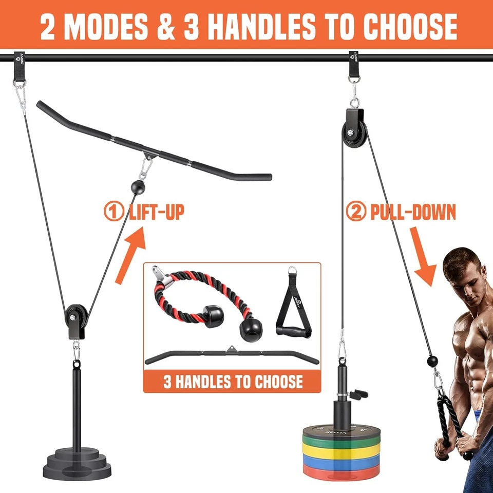 SERTT Cable Pulley System – LAT Pulldown & Power Rack Attachment for Full Body - Image 3 of 4