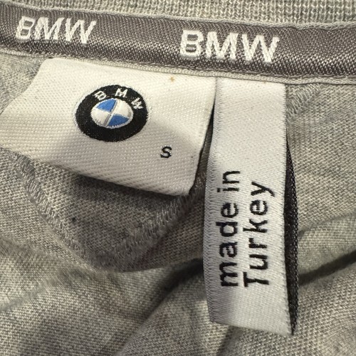 Men's BMW T Shirt Big Logo Embossed Gray Short Sleeve Sz S - Picture 7 of 7