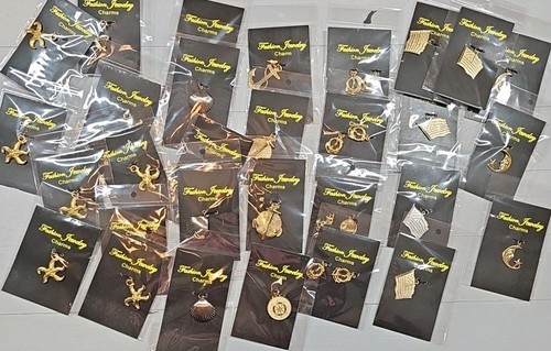 Lot Of 30 Pendants Packaged Nautical Themed Wholesale Charms Beach Sea Ocean