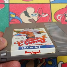 Bases Loaded 3 (Nintendo NES) Authentic, Cleaned/Tested Game Ryne Sandberg
