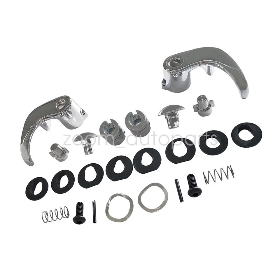 Locking Vent Window Handle Chrome Pair Kit for Chevy GMC Blazer Jimmy Suburban - Image 3 of 4