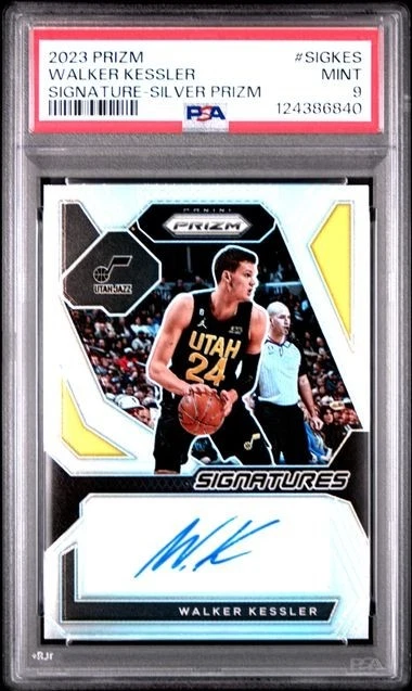2023 Prizm Walker Kessler Auto Signatures Silver Prizm Jazz PSA 10 