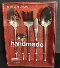 Gourmet Settings Exotique Platinum Stainless Steel 5 Serving Utensils