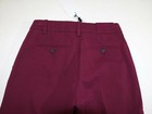 Lacoste Women's Straight Leg Chino Pants Size 0 / 32 NWT Bordeaux Cotton Wool