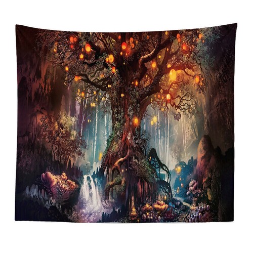 Wandteppich Tapestry Wandtuch Wandbehang Tapisserie Wanddeko Landschaften Dekor- - Bild 4 von 7