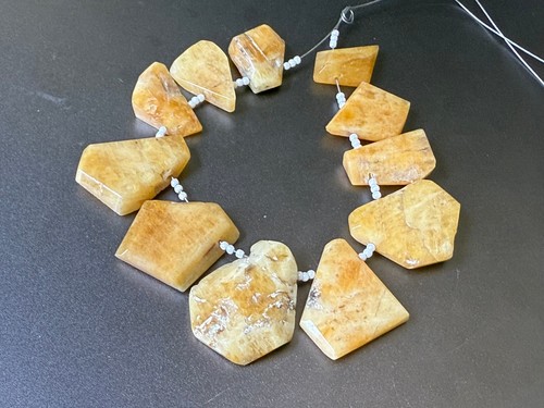 Heliodor aquamarine gemstone Nugget beads size 30-15 MM 8 inches AD-26