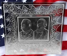 Antique EAPG Cleveland Thurman Platter Tray Plate Canton 1888 Election Campaign