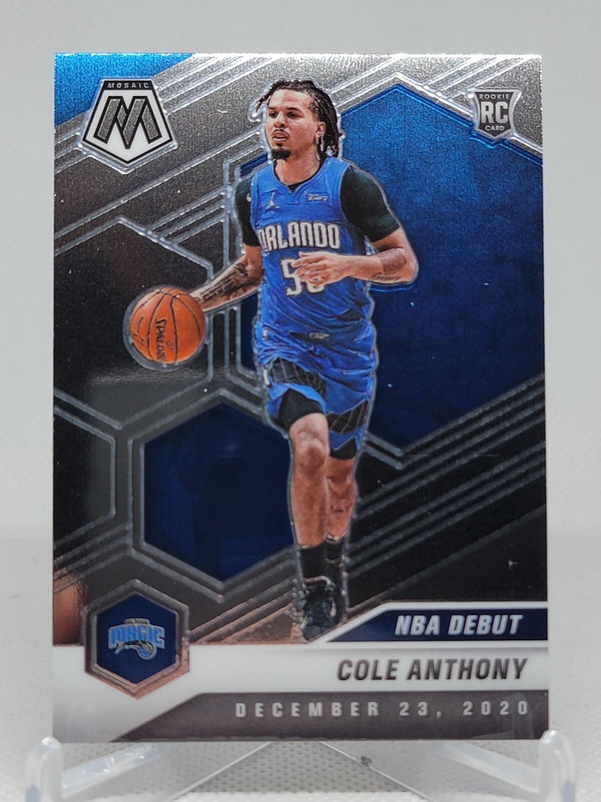 Cole Anthony 2020-21 Panini Mosaic NBA Debut RC #268 Orlando Magic D5C
