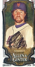 2024 Topps Allen & Ginter R.A. DICKEY #127 BASE MINI CARD METS