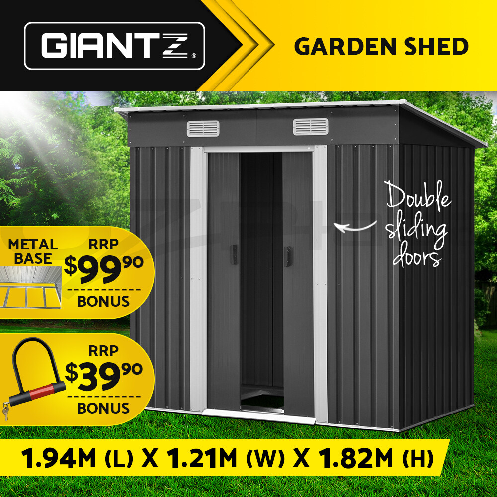 Giantz Garden Shed Sheds Outdoor Storage 1.94x1.21M Tool Steel Metal ...