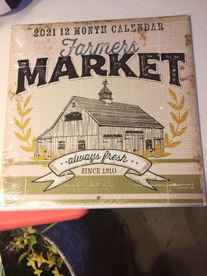 Farmers Market Wall Calendar 2021 - New Sealed ...