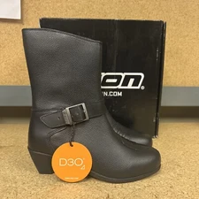 Icon Women's Tuscadero Black Leather Boots for Motorcycle Street Riding Size 5