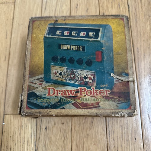 Vintage Waco DRAW POKER Handheld Electric Game Fully Automatic 1971 w/ Box READ