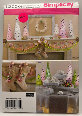 Simplicity Holiday Pattern 1555 Christmas Decorations 15 Piece Pattern Uncut FF