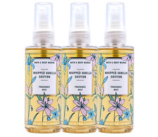 3 BATH  BODY WORKS WHIPPED VANILLA CHIFFON FRAGRANCE MIST 3 FL OZ NEW