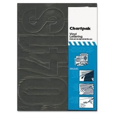Chartpak Press-On Vinyl Numbers, Self Adhesive, Black, 6-Inch, 21/Pack CHA01198