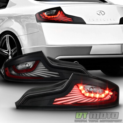 NEW Design Black LED Tail Lights Brake Lamps For 2003-2005 Infiniti G35 Coupe