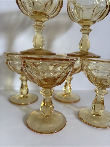 Vintage Yellow Champagne Coupes Set of 6 - 第 6/7 張圖片