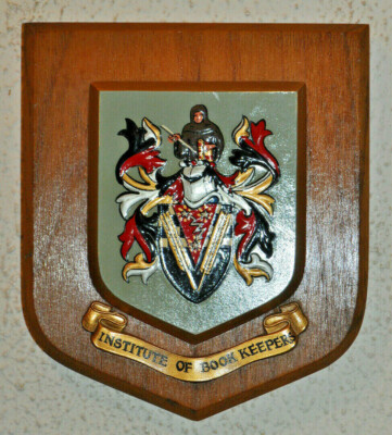 Institute of Bookkeepers plaque shield coat of arms institution 