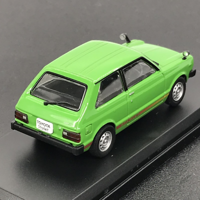 Mini Car Toyota Starlet 1978 Green 1/43 Scale Box Display Diecast