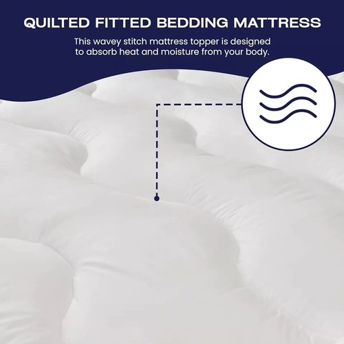 NightComfort Feels Like Down 650GSM Microfibre Mattress Protector Pad- All Sizes - Picture 19 of 64