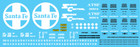<!--F#f_0-->HO Scale - ATSF 8 Door Auto Parts Box Car Shock Control Decal Set<!--F/-->