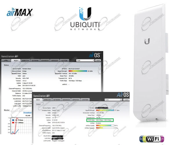 Ubiquiti Nanostation M2 Wi-Fi AirMax Nano Station Da Esterno 2.4GHz - Immagine 2 di 4