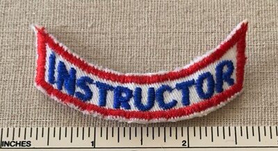 Vintage INSTRUCTOR Boy Scout Segment PATCH Rocker RWB BSA Staff Camp ...