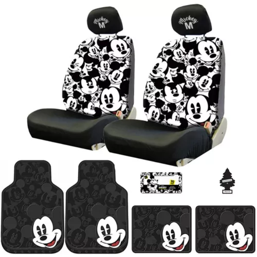 NEW 14PC Disney Mickey Mouse Car Auto Seat Covers Mats Accessories Set