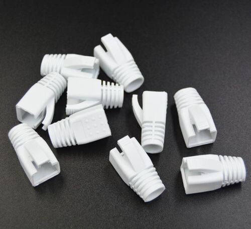 20 X RJ45 Cat7 Cat6a plug boots white and clear options - 第 1/8 張圖片