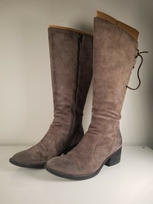 born grey suede boots