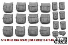 1/16 Allied Tank Bits #6 - 16-ATB-06 - USA WWII Back Packs - ValueGear Stowage