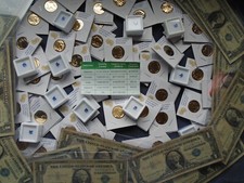 Estate lot Sale US Coins  SILVER CERTIFICATE,GOLD COINS, SAPPHIRES- 10 PC. LOTS