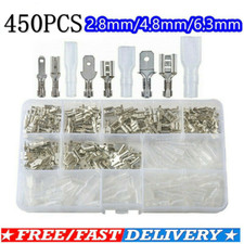 450pcs Assorted Terminal Electrical Wire Crimp Connectors Male Female Spade Kit
