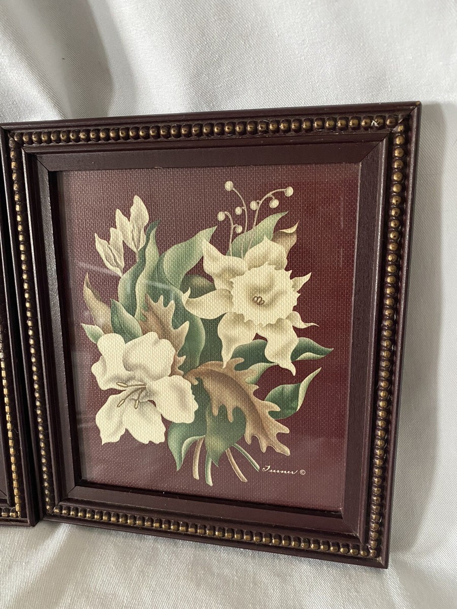 1950年代Turnerミッドセンチュリー リトグラフ プリント フラワー Vintage Mid Century Turner Style Floral Flower Prints Framed