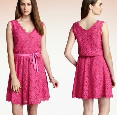 diane von furstenberg pink lace dress Diane Von Furstenberg Pink Zarita Lace Dress L Diane Von Furstenberg