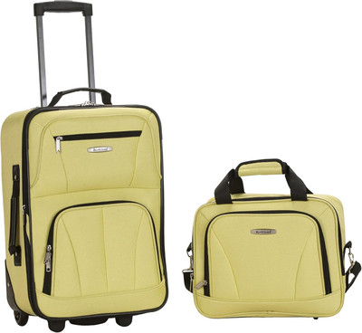 Fashion Softside Upright Luggage, Lime, 2-Piece Set (14/19)