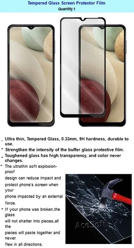 Anti-Strike Tempered Glass Screen Protector Film for Samsung Galaxy A12 SM-A125U - Photo 2/3