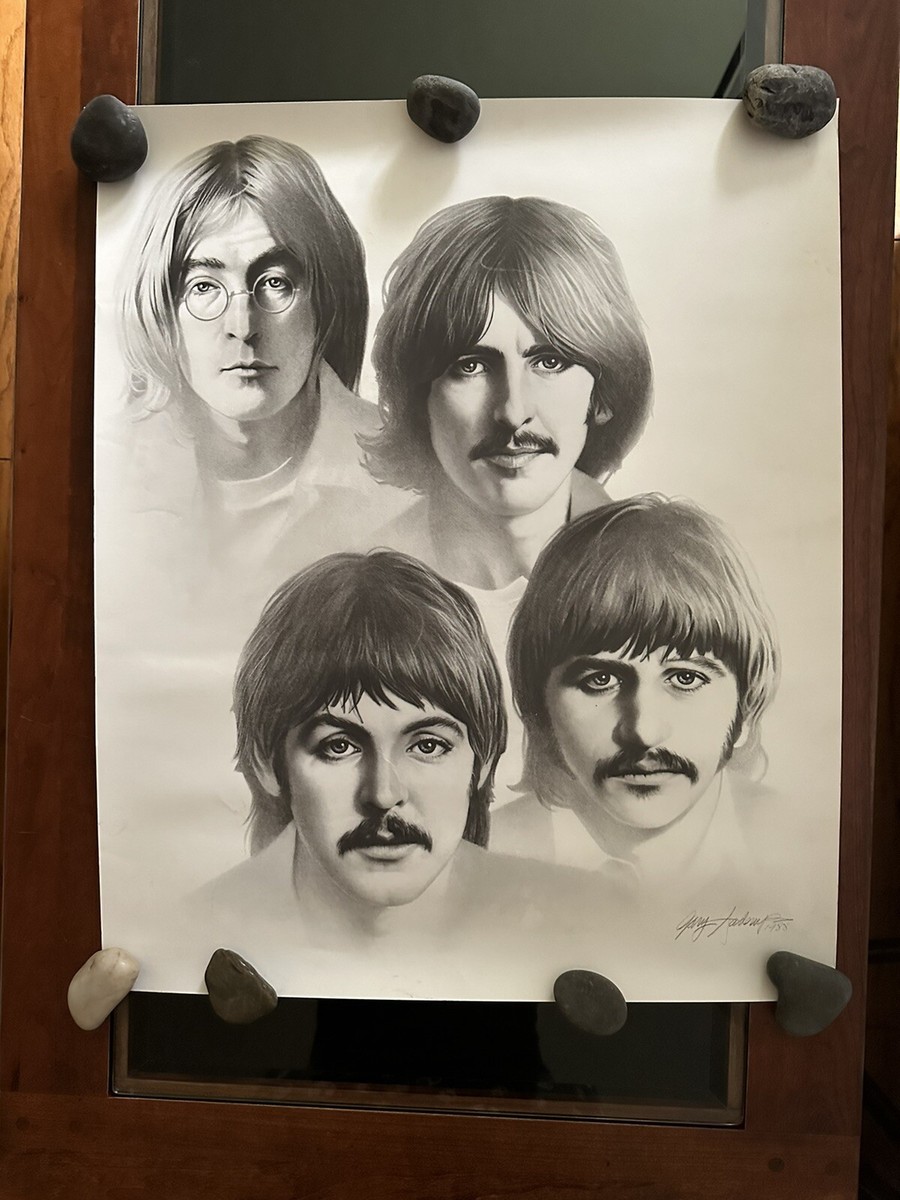 80s The Beatles Gary Saderup 染み込み tシャツ｜ファッション