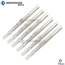 6 PCS DIAMOND TWEEZER GEM  STONE TWEEZERS WITH SLIDE LOCK 6" OVERALL