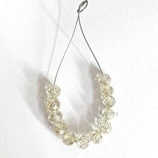 5-6 mm Off White Lab Created Diamond Beads 12 Pcs Certified  Bracelet Making