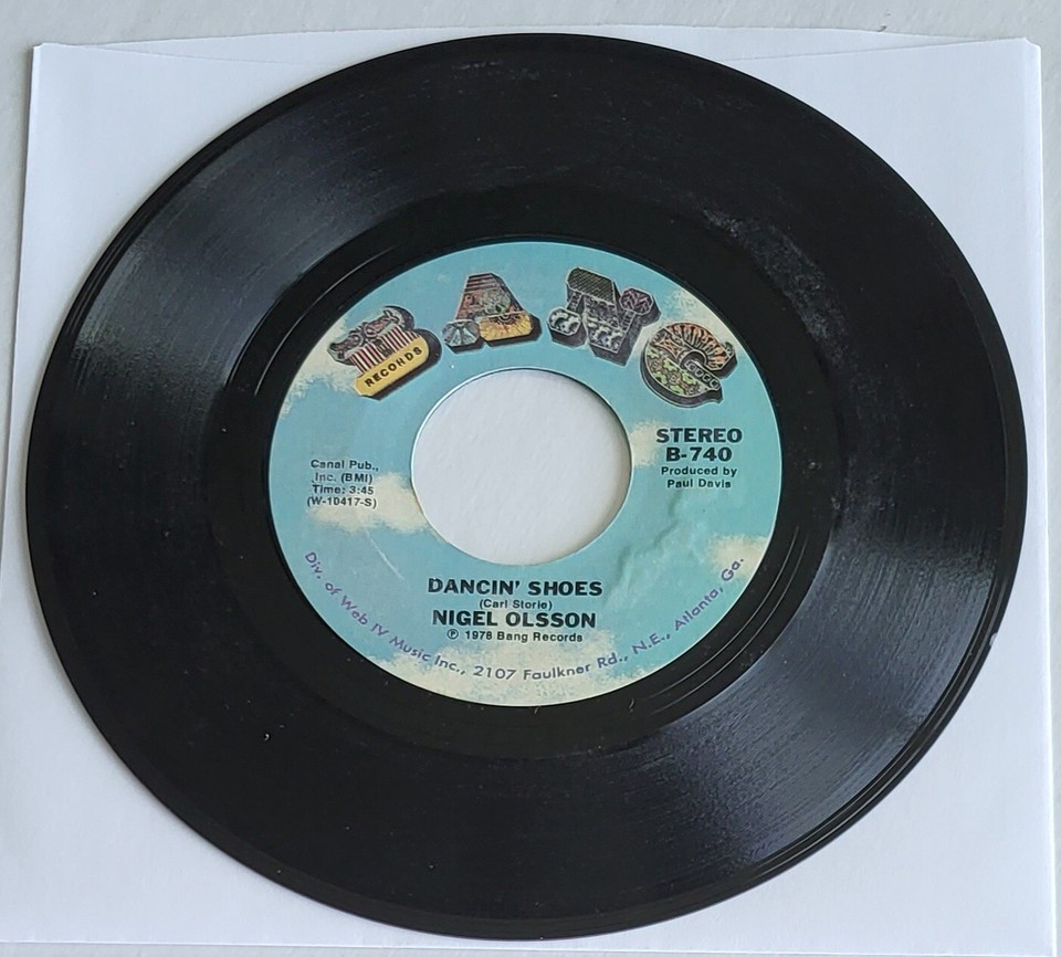 Nigel Olsson...."Dancin' Shoes & Living in a Fantasy" 45 RPM 7" Vinyl