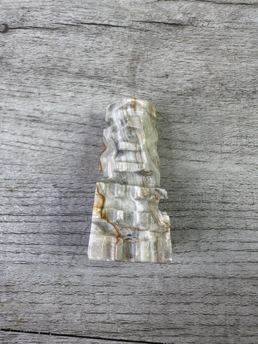 White Brown Gray Marble / Onyx Stone Replacement Pawn Chess Piece