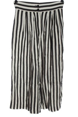 H&M Baggy Pants Damen Hose Gr. DE 36 weiß-wollweiß-schwarz Elegant