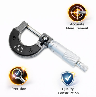 Micrometer Caliper - 0-25mm, 0.01mm Precision for Accurate Measurement