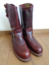 CHIPPEWA Boots 91068 Engineer Boots Leather Burgundy Size 9E Vintage