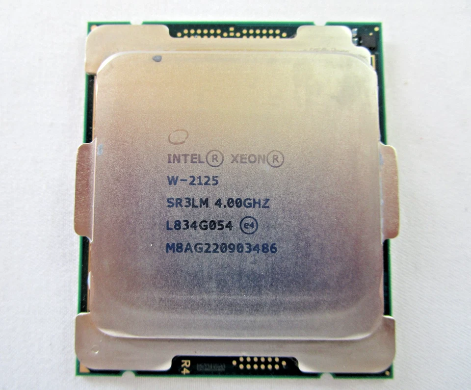 Intel XEON W-2125, SR3LM 4.00 GHZ L834G054, 4Kern Prozessor, Sockel 2066, okay - Bild 1 von 2