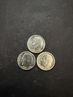 3x 1959-D Roosevelt Dime s Circulated Condition - 90% Silver - US Coin - BU Gem