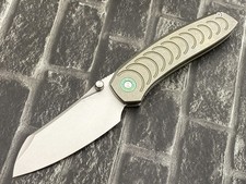 Twosun TS573-K110-Stonewash Folding Knife K110 Titanium Handle Pocket Knife